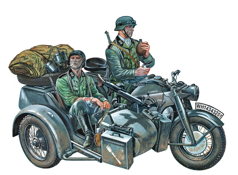 Zündapp KS750 with sidecar | 0317 | Italeri