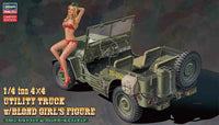 1/4 ton 4x4 Utility Truck w/Blonde Girl's Figure | 52249 | Hasegawa | 1:24