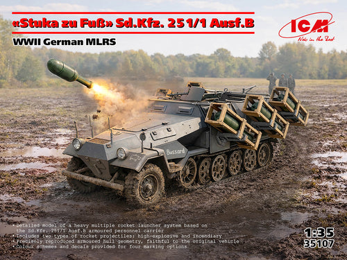 "Stuka zu Fuß" Sd.Kfz. 251/1 Ausf.B, WWII German MLRS - ICM 1:35 modelbouwpakket