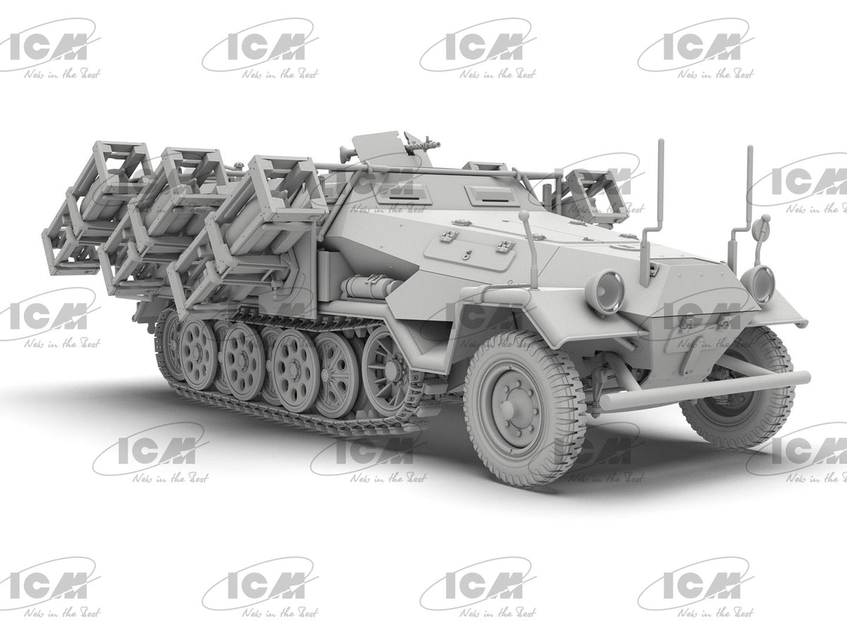 "Stuka zu Fuß" Sd.Kfz. 251/1 Ausf.B, WWII German MLRS - ICM 1:35 modelbouwpakket - productafbeelding 2