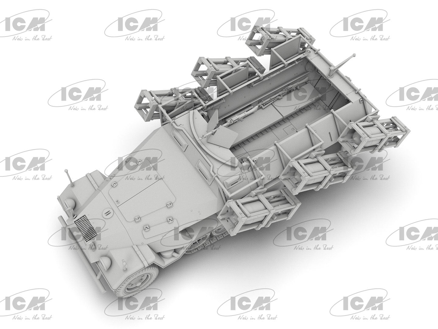 "Stuka zu Fuß" Sd.Kfz. 251/1 Ausf.B, WWII German MLRS - ICM 1:35 modelbouwpakket - productafbeelding 3
