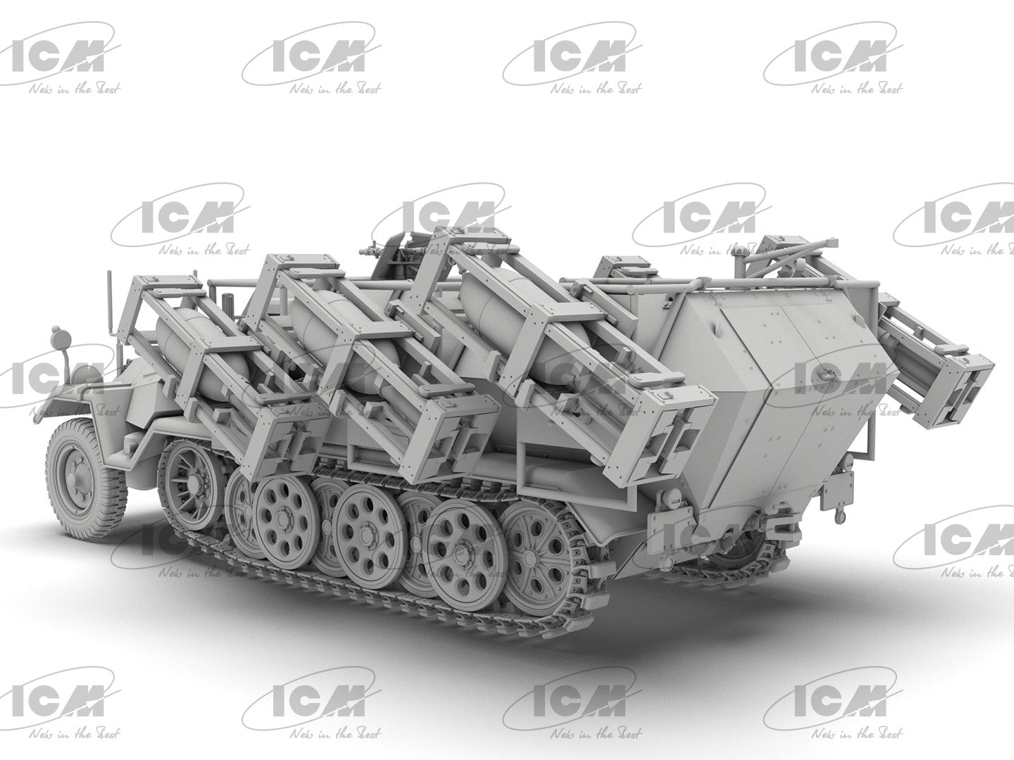 "Stuka zu Fuß" Sd.Kfz. 251/1 Ausf.B, WWII German MLRS - ICM 1:35 modelbouwpakket - productafbeelding 4