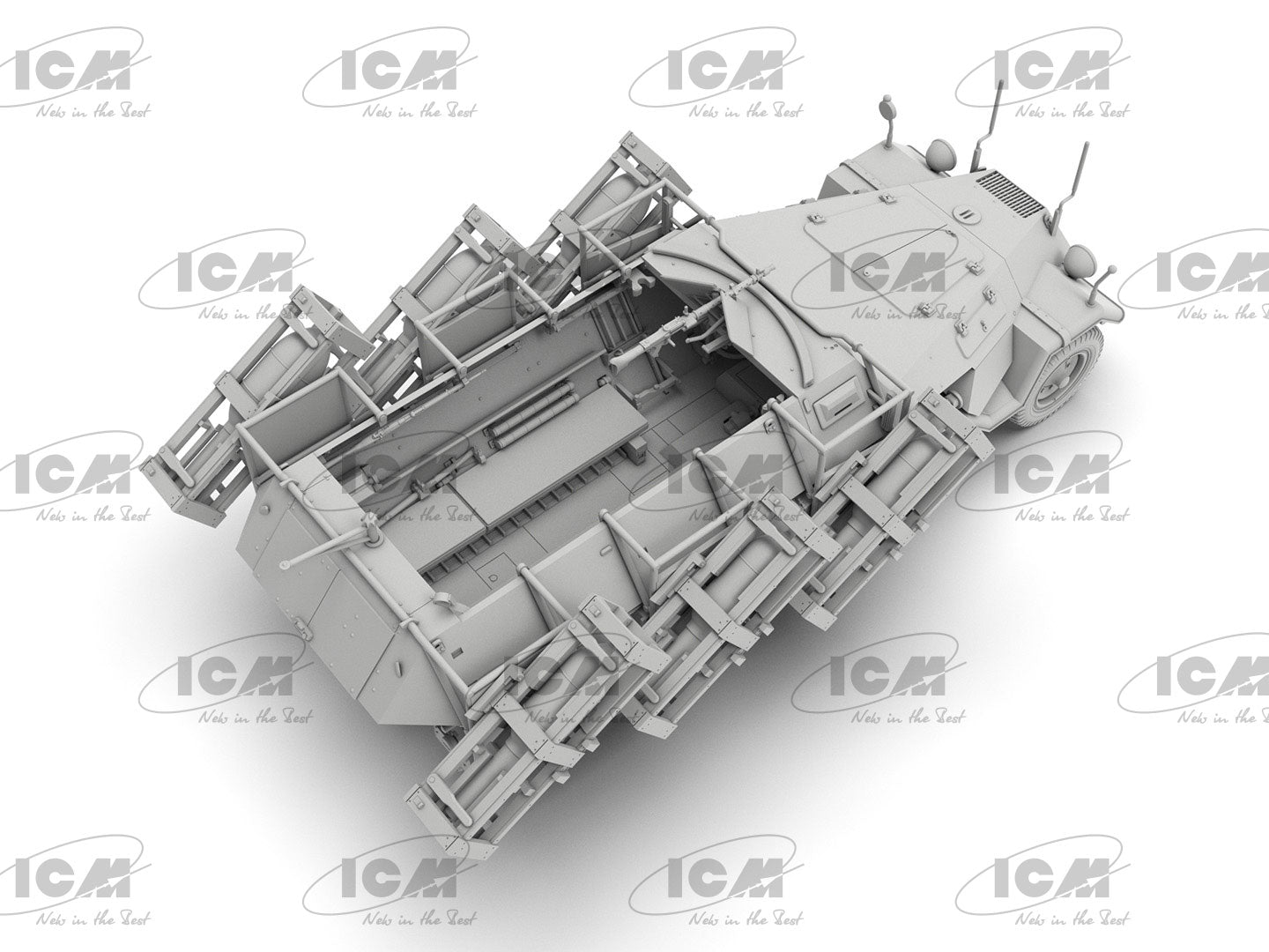 "Stuka zu Fuß" Sd.Kfz. 251/1 Ausf.B, WWII German MLRS - ICM 1:35 modelbouwpakket - productafbeelding 5