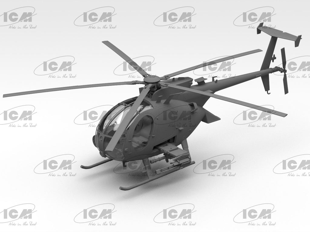 AH-6J Little Bird, US Special Forces Attack Helicopter - ICM 1:48 modelbouwpakket - productafbeelding 2