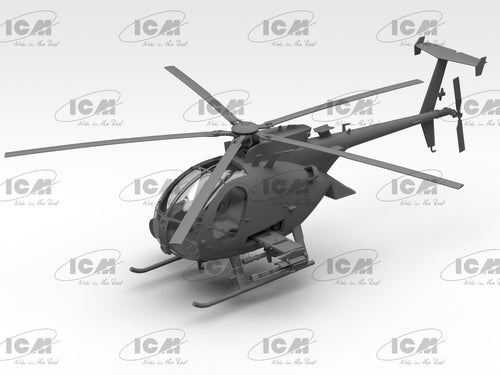 AH-6J Little Bird, US Special Forces Attack Helicopter - ICM 1:48 modelbouwpakket - productafbeelding 2