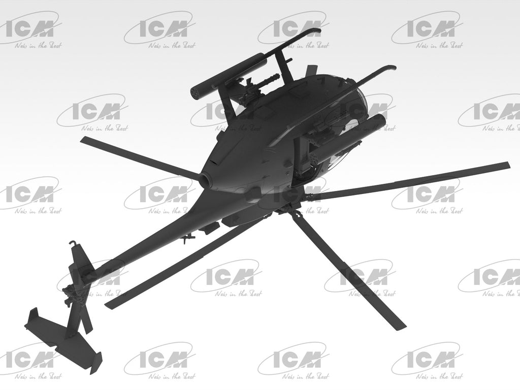AH-6J Little Bird, US Special Forces Attack Helicopter - ICM 1:48 modelbouwpakket - productafbeelding 6
