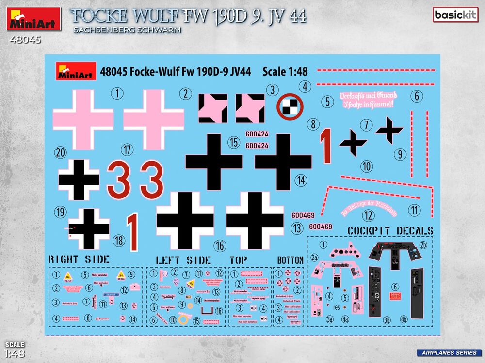 Focke-Wulf Fw 190D-9. JV 44 Sachsenberg Schwarm. Basic Kit | 48045 | MiniArt | 1:48