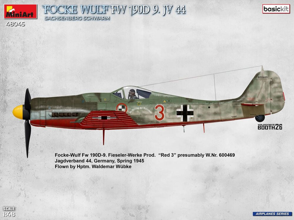 Focke-Wulf Fw 190D-9. JV 44 Sachsenberg Schwarm. Basic Kit | 48045 | MiniArt | 1:48
