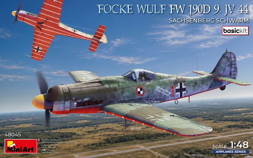 Focke-Wulf Fw 190D-9. JV 44 Sachsenberg Schwarm. Basic Kit | 48045 | MiniArt | 1:48