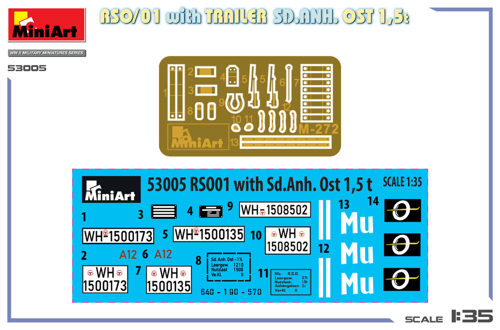 RSO/01 with Trailer Sd.Anh. Ost 1,5 t | 53005 | MiniArt | 1:35