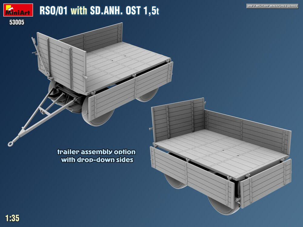 RSO/01 with Trailer Sd.Anh. Ost 1,5 t | 53005 | MiniArt | 1:35