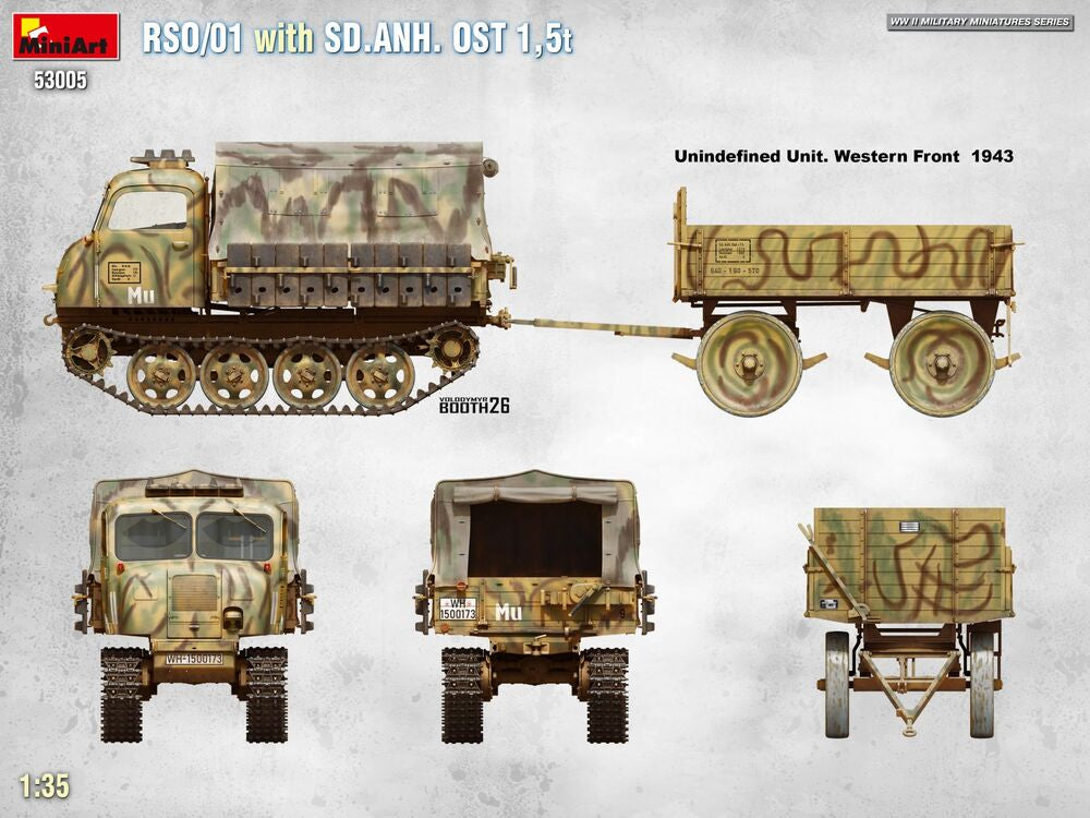 RSO/01 with Trailer Sd.Anh. Ost 1,5 t | 53005 | MiniArt | 1:35