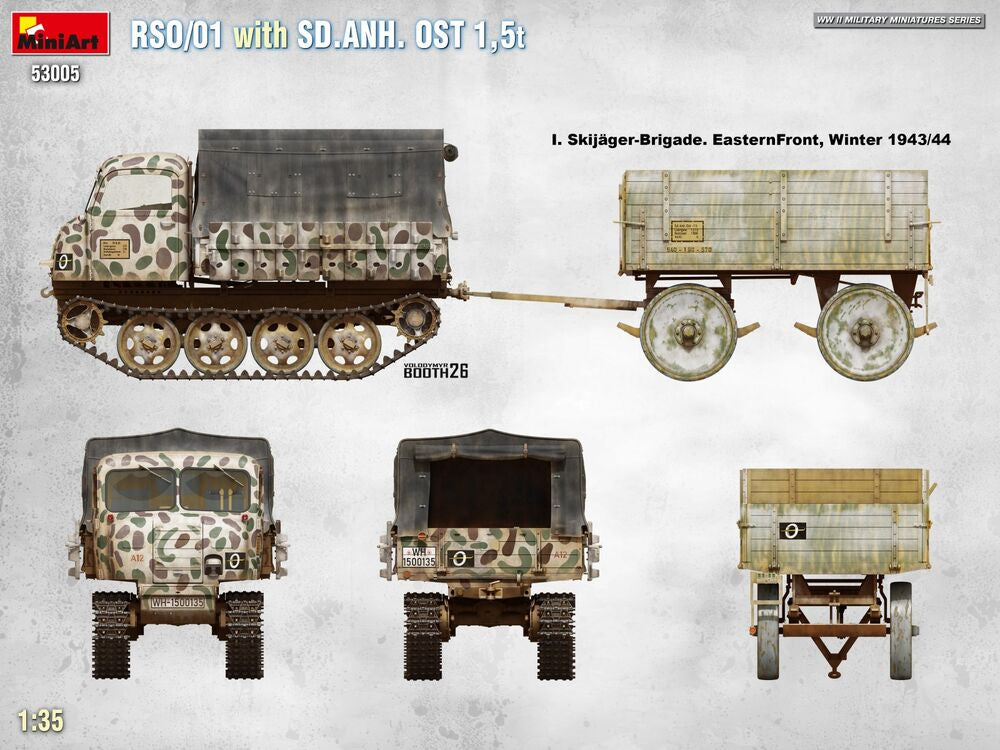 RSO/01 with Trailer Sd.Anh. Ost 1,5 t | 53005 | MiniArt | 1:35