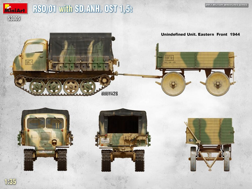 RSO/01 with Trailer Sd.Anh. Ost 1,5 t | 53005 | MiniArt | 1:35