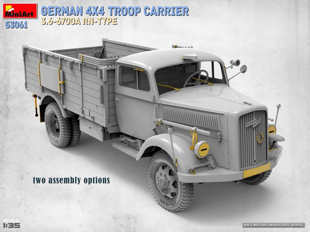 German 4x4 Troop Carrier 3.6-6700A Rn-Type | 53061 | MiniArt | 1:35