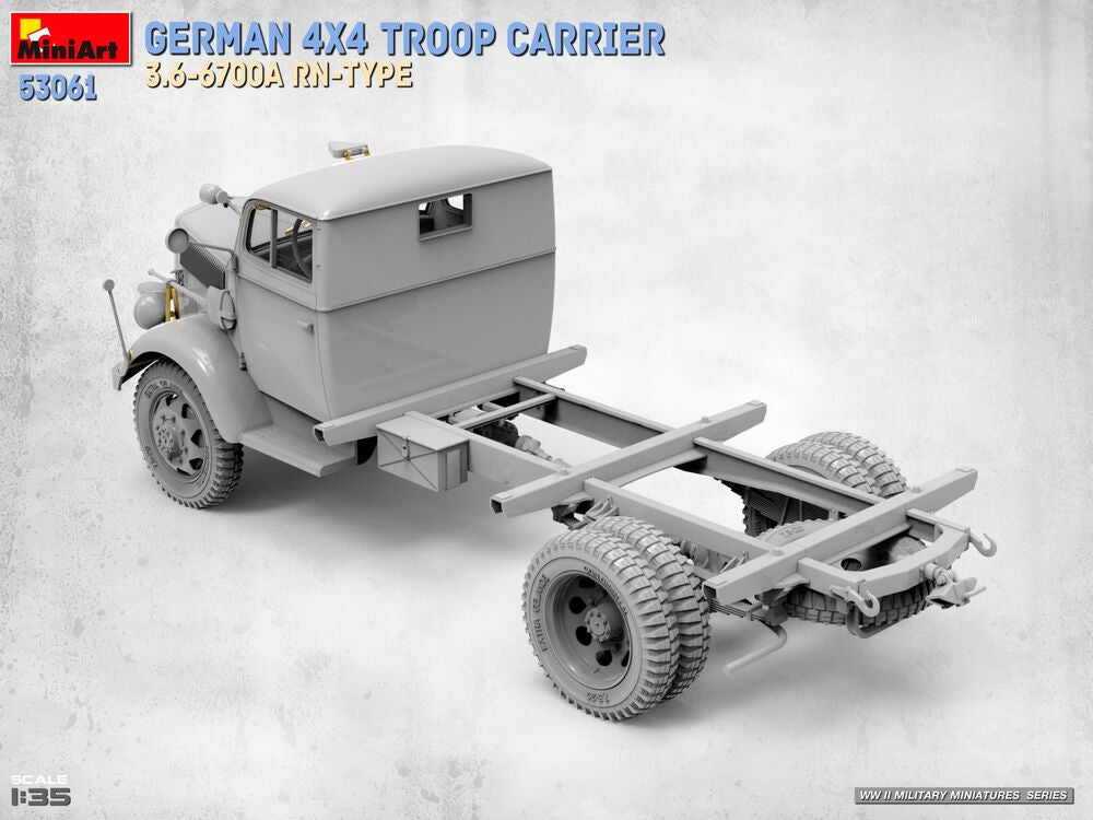 German 4x4 Troop Carrier 3.6-6700A Rn-Type | 53061 | MiniArt | 1:35
