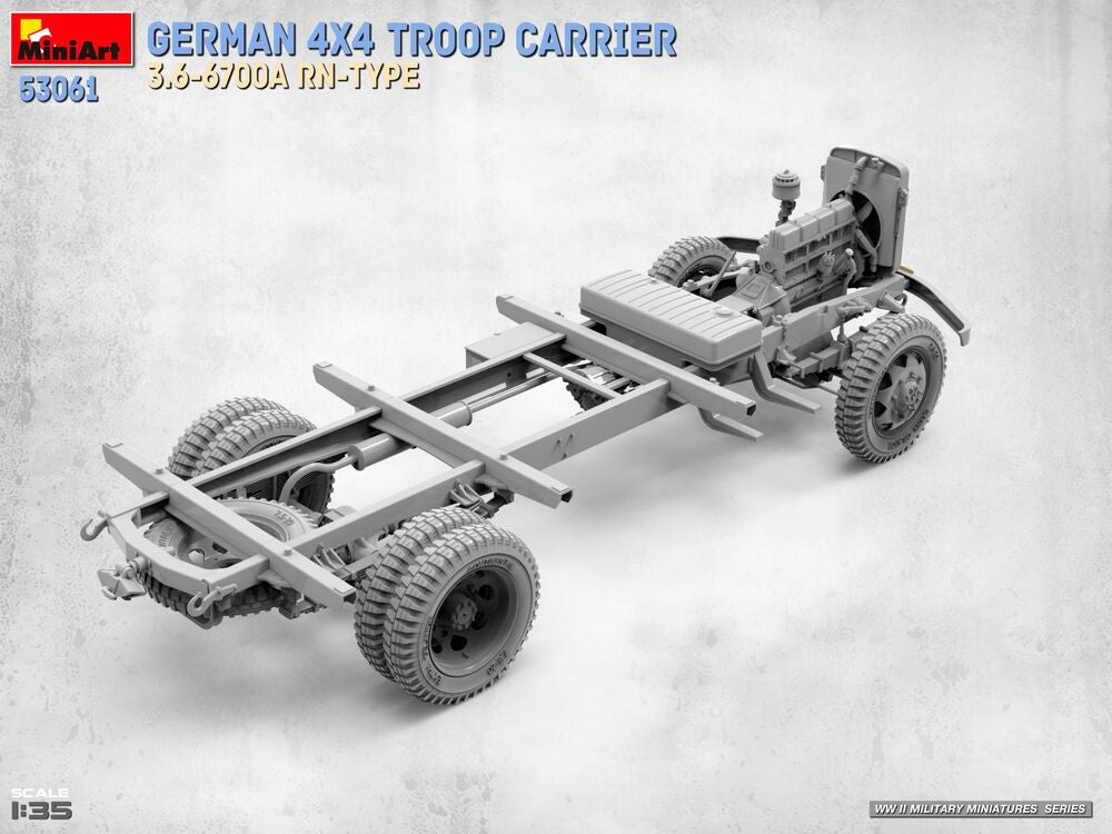 German 4x4 Troop Carrier 3.6-6700A Rn-Type | 53061 | MiniArt | 1:35