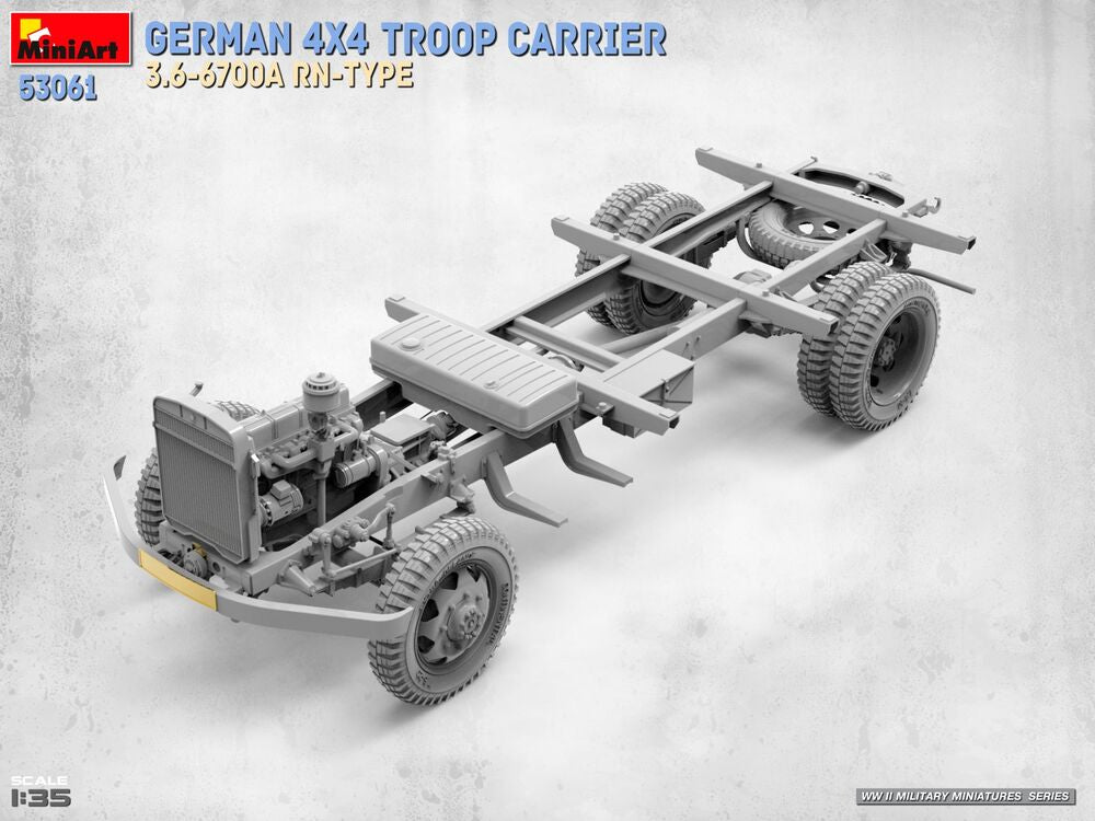 German 4x4 Troop Carrier 3.6-6700A Rn-Type | 53061 | MiniArt | 1:35