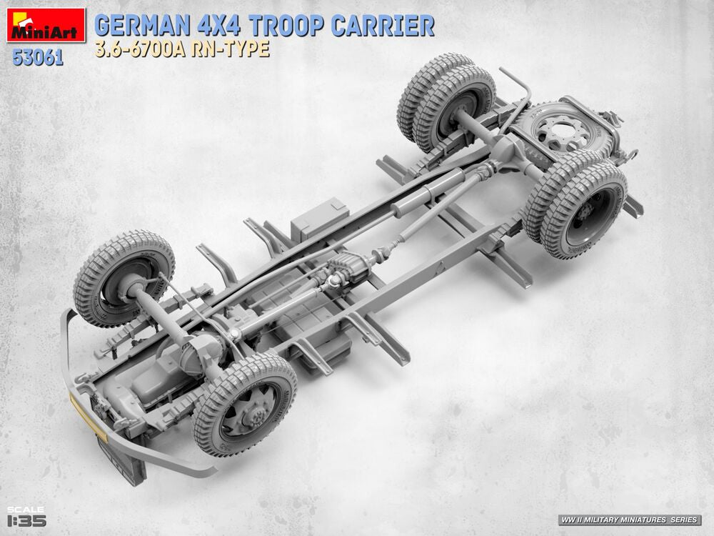 German 4x4 Troop Carrier 3.6-6700A Rn-Type | 53061 | MiniArt | 1:35