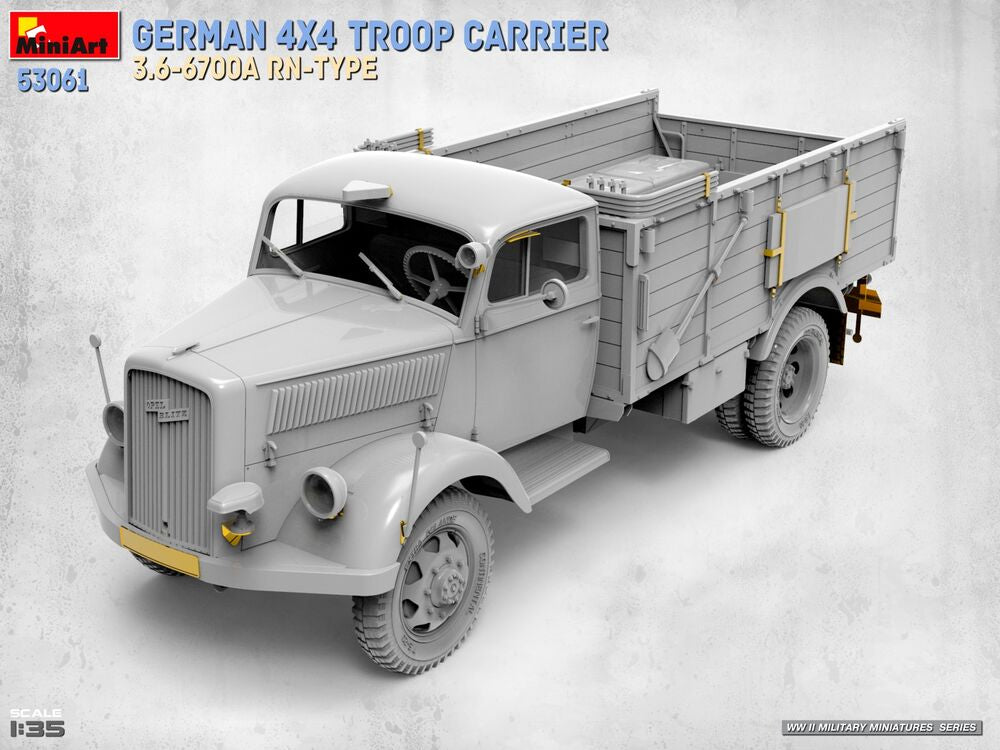 German 4x4 Troop Carrier 3.6-6700A Rn-Type | 53061 | MiniArt | 1:35