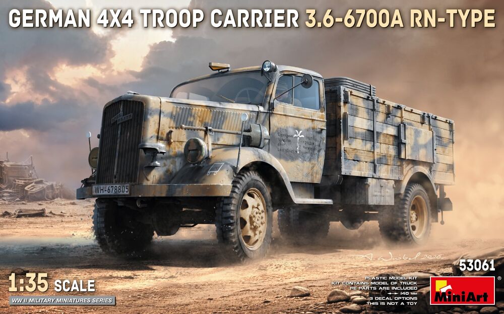 German 4x4 Troop Carrier 3.6-6700A Rn-Type | 53061 | MiniArt | 1:35