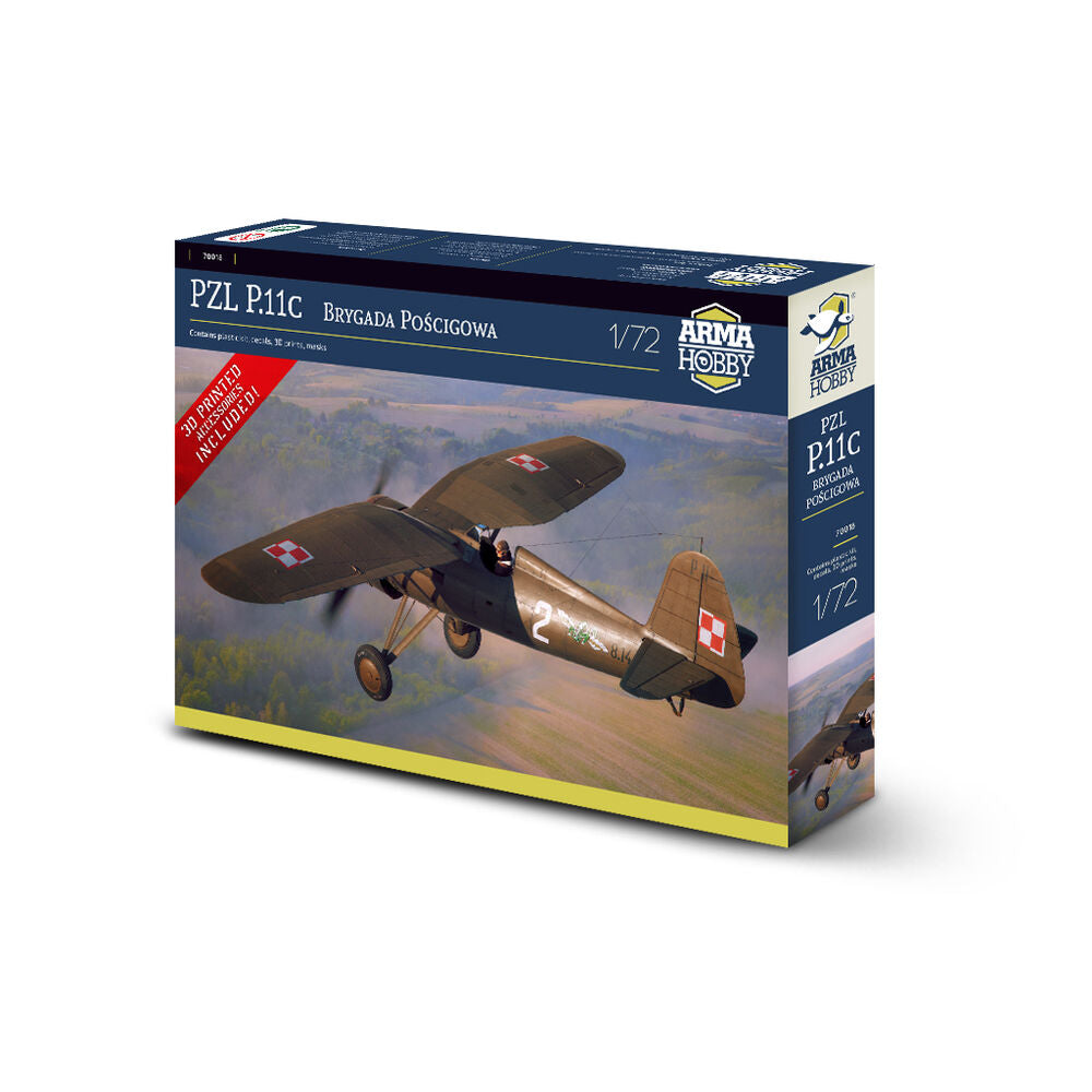 PZL P.11c Pursuit Brigade w/extensive 3D print | 70018 | Arma Hobby | 1:72