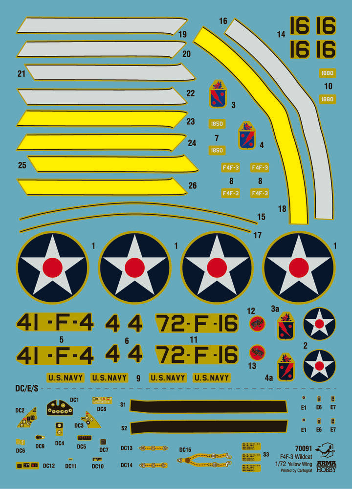 F4F-3 Wildcat™ Yellow Wings | 70091 | Arma Hobby | 1:72