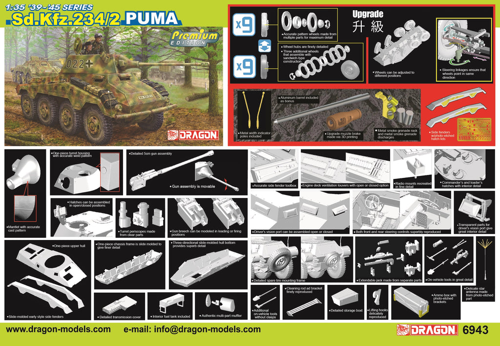 Sd.Kfz.234/2 Puma (Premium Edition) | 06943 | Dragon | 1:35