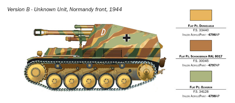 Italeri 7061 - Sd.Kfz. 124 Wespe 10,5cm leichte Feldhaubitze - productafbeelding 5