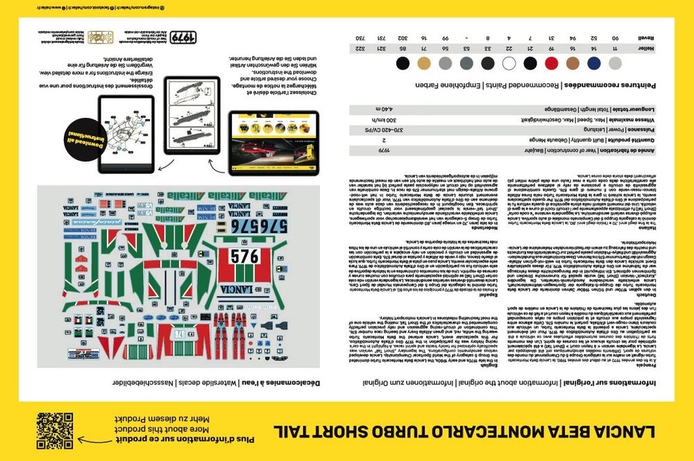 STARTER KIT Lancia Beta Montecarlo Turbo Short Tail | 58741 | Heller | 1:24