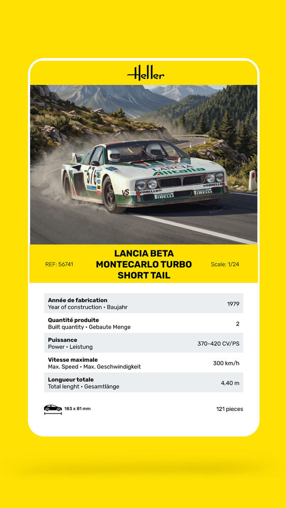 Lancia Beta Montecarlo Turbo Short Tail | 82741 | Heller | 1:24
