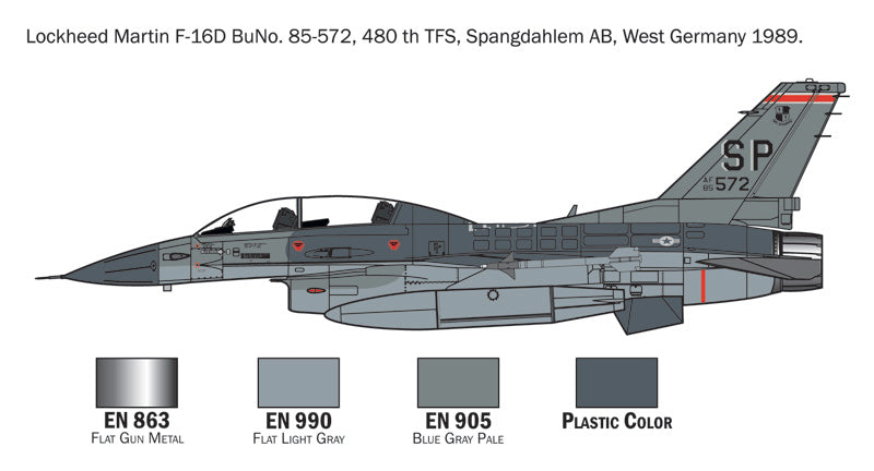 Italeri 72009 - F-16 C/D Night Falcon - Complete Set For Modeling - productafbeelding 4
