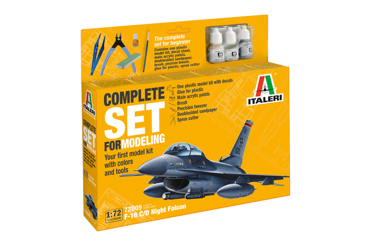 F-16 C/D Night Falcon - Complete Set For Modeling | 72009 | Italeri | 1:72