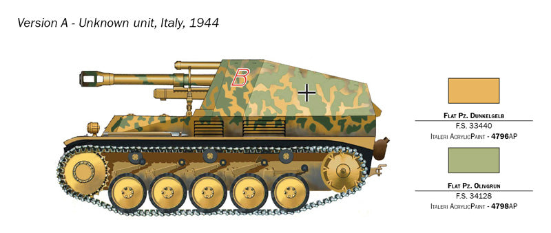 Italeri 7061 - Sd.Kfz. 124 Wespe 10,5cm leichte Feldhaubitze - productafbeelding 4