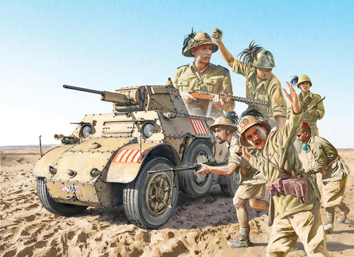 Autoblinda AB 41 with Bersaglieri - Italeri 1:35 modelbouwpakket
