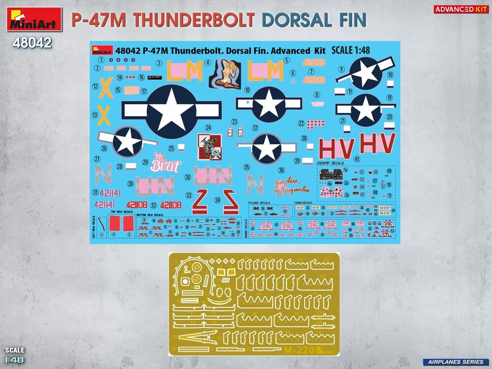 P-47M Thunderbolt. Dorsal Fin. Advanced Kit | 48042 | MiniArt | 1:48
