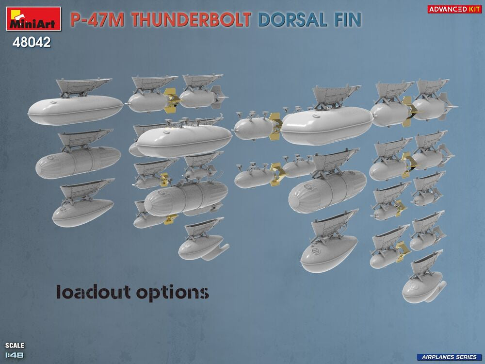 P-47M Thunderbolt. Dorsal Fin. Advanced Kit | 48042 | MiniArt | 1:48