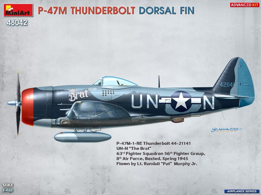 P-47M Thunderbolt. Dorsal Fin. Advanced Kit | 48042 | MiniArt | 1:48