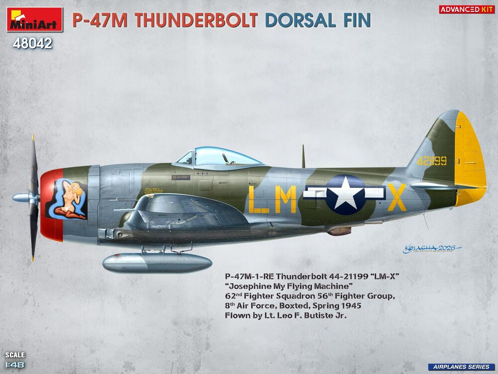 P-47M Thunderbolt. Dorsal Fin. Advanced Kit | 48042 | MiniArt | 1:48