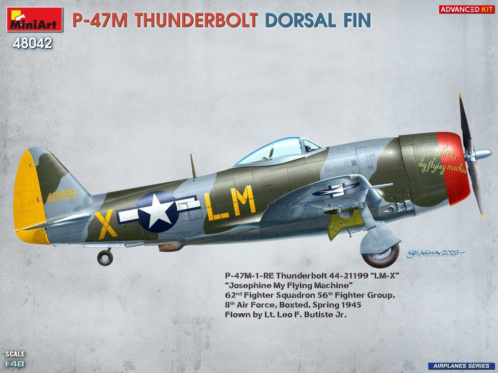 P-47M Thunderbolt. Dorsal Fin. Advanced Kit | 48042 | MiniArt | 1:48