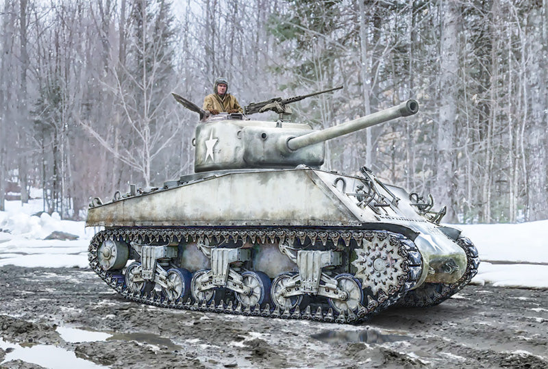 M4A3 76mm Wet Sherman - Italeri 1:35 modelbouwpakket