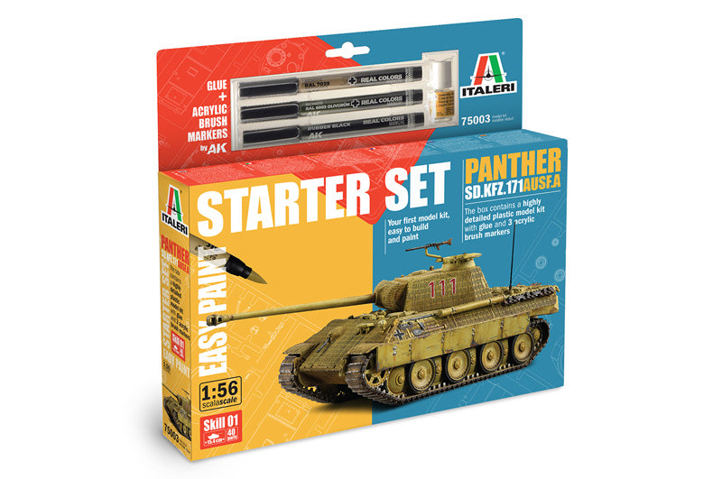 Panther Sd.Kfz.171 Ausf. A - Starter Set - Italeri 1:56 modelbouwpakket