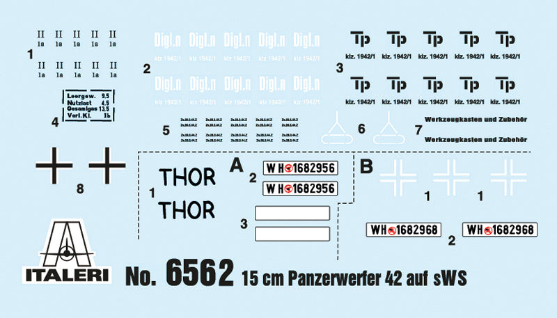 Italeri 6562 - 15 cm Panzerwerfer 42 auf sWS - productafbeelding 3