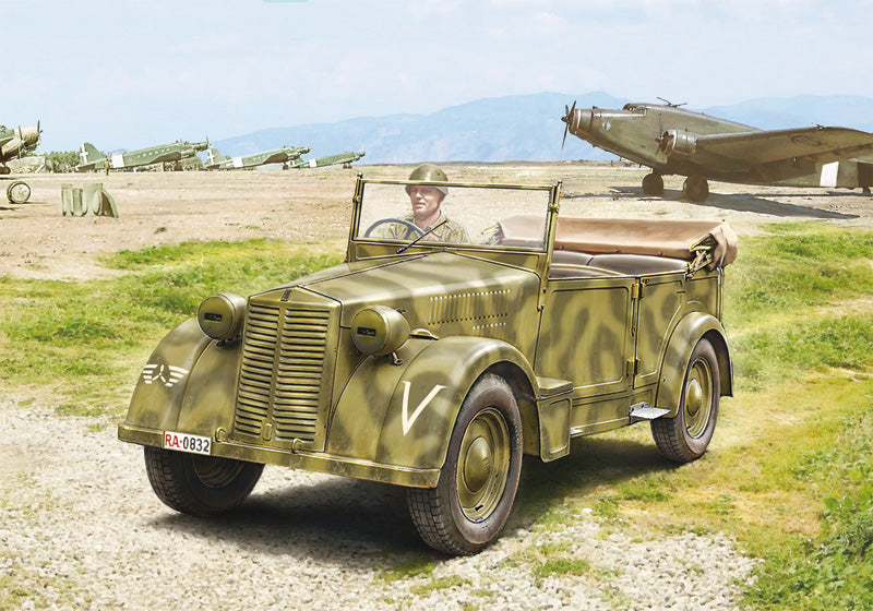 FIAT 508 CM Coloniale with crew - Italeri 1:35 modelbouwpakket